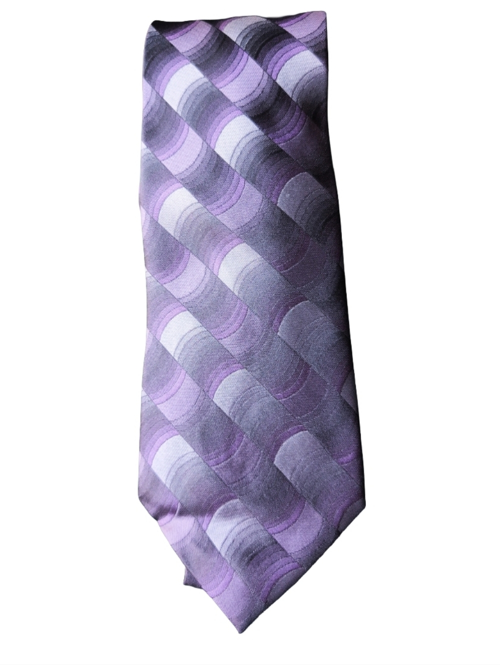 100% Silk Tie Joseph Feiss Purple Silver Black NWT Prom Wedding Homecoming